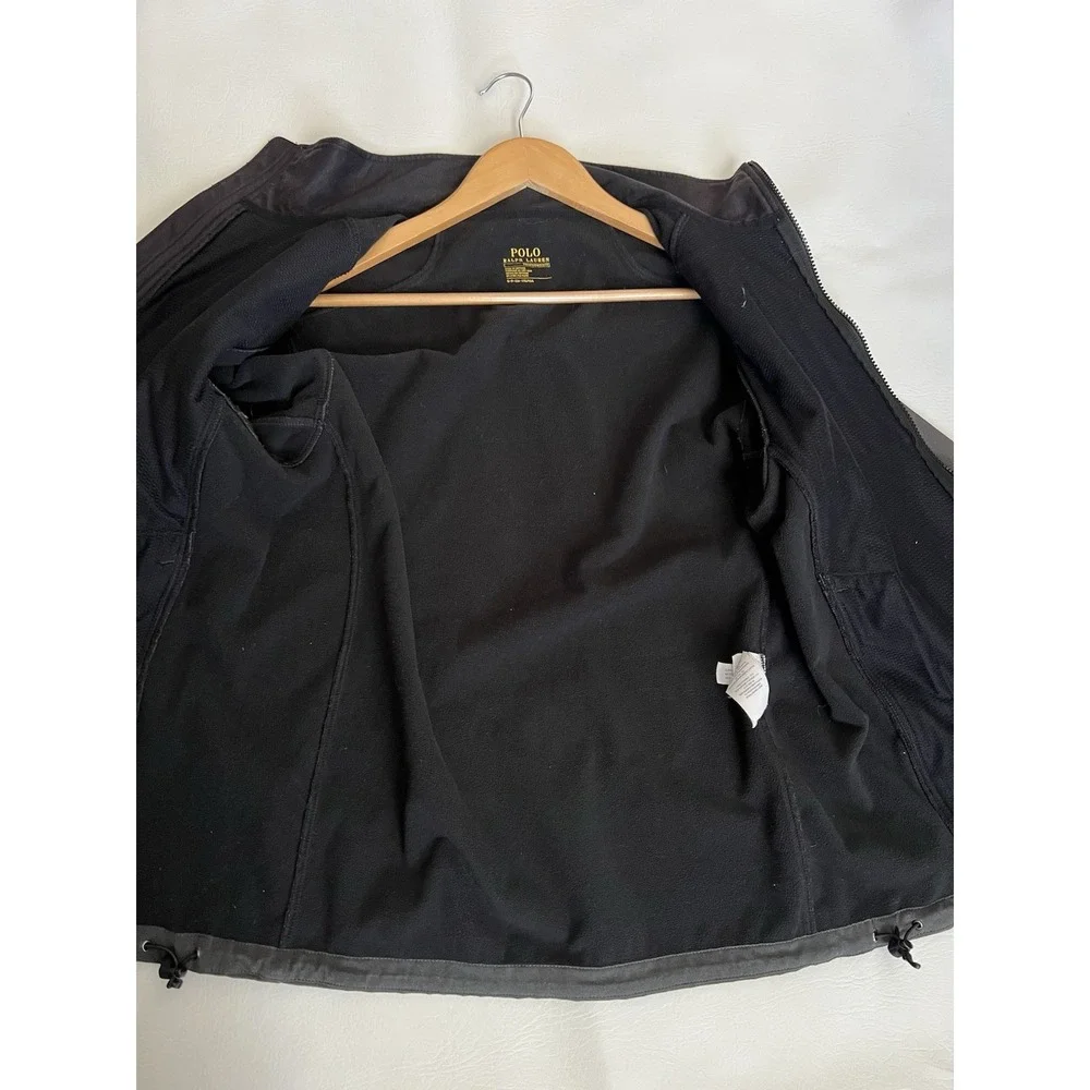 Polo Ralph Lauren Performance Mens Small Softshell Jacket Fleece Lined Grey